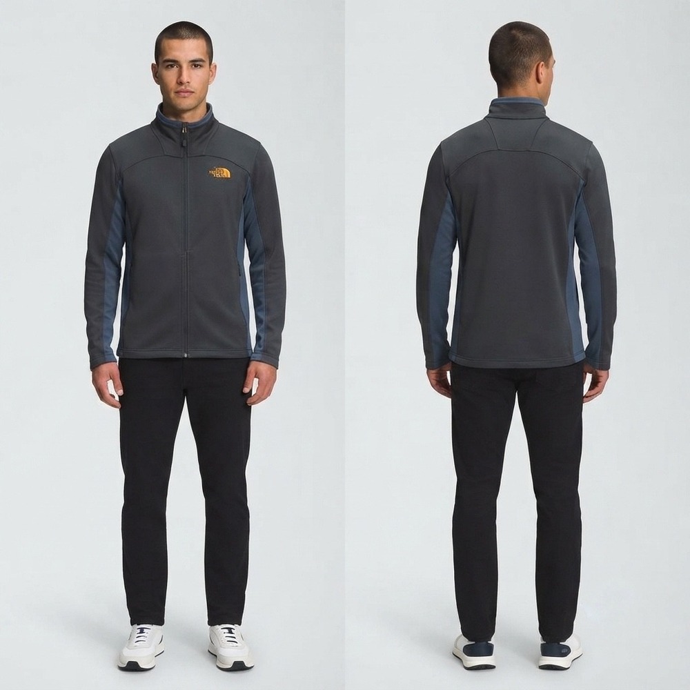 The North Face 1/4 Zip Pullover Fleece Jacket Men's Small Gray Athletic‎ Outdoor